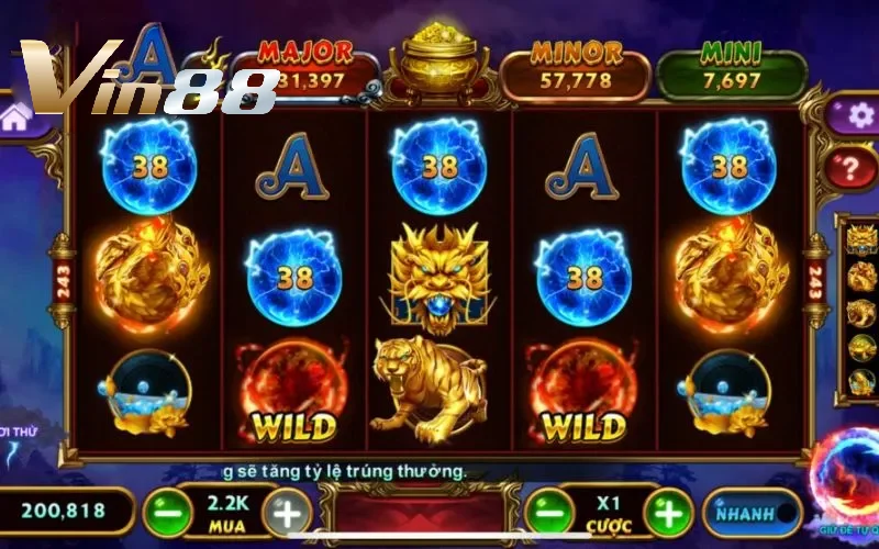 Kho tàng ngũ long Vin88 - game slot nổi tiếng số 1 hiện nay